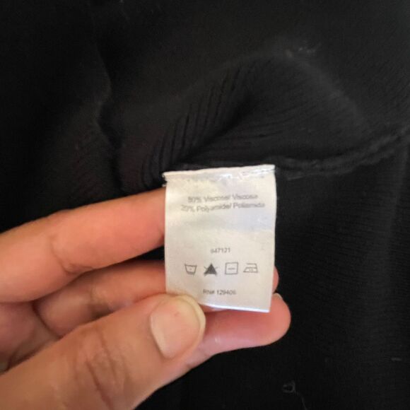 Venus Women's Blouse Black Tshirt Long Bell Sleeves Top Sweater Size S - Picture 5 of 10